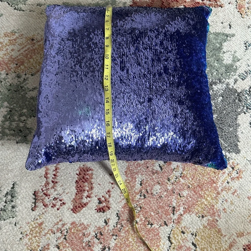 Pier 1 Imports Large Purple Sequin Sparkle Pillow EUC